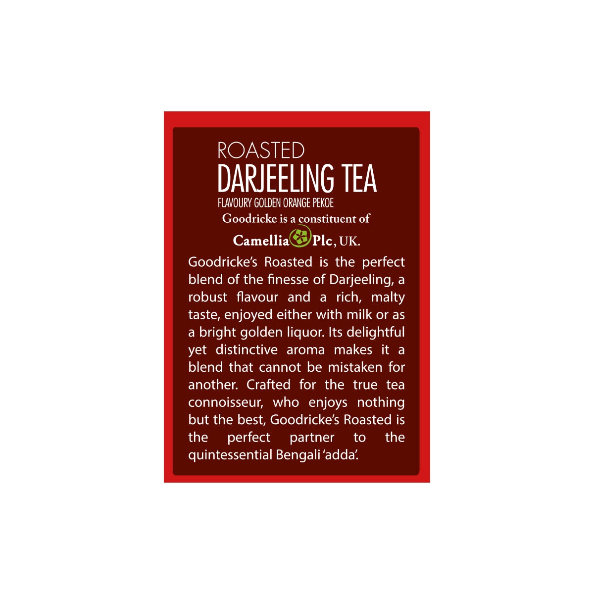 Roasted Darjeeling Tea bags (25 tea bags) Pack of 8