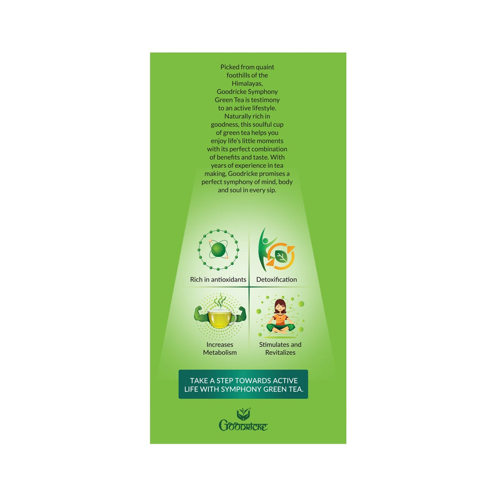 Symphony Pure & Nautral Green Tea, 100g(Pack of 6)
