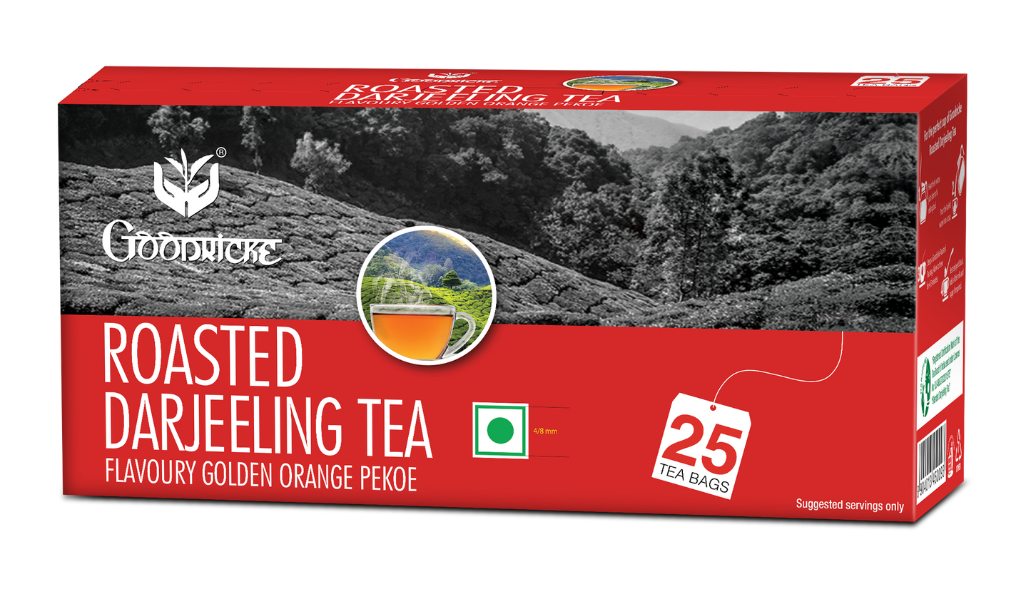 Roasted Darjeeling Tea bags (25 tea bags) Pack of 8