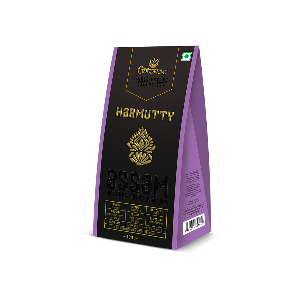 Harmutty Single Estate Assam Orthodox Whole Leaf Tea - 100gm (Pack of 2)