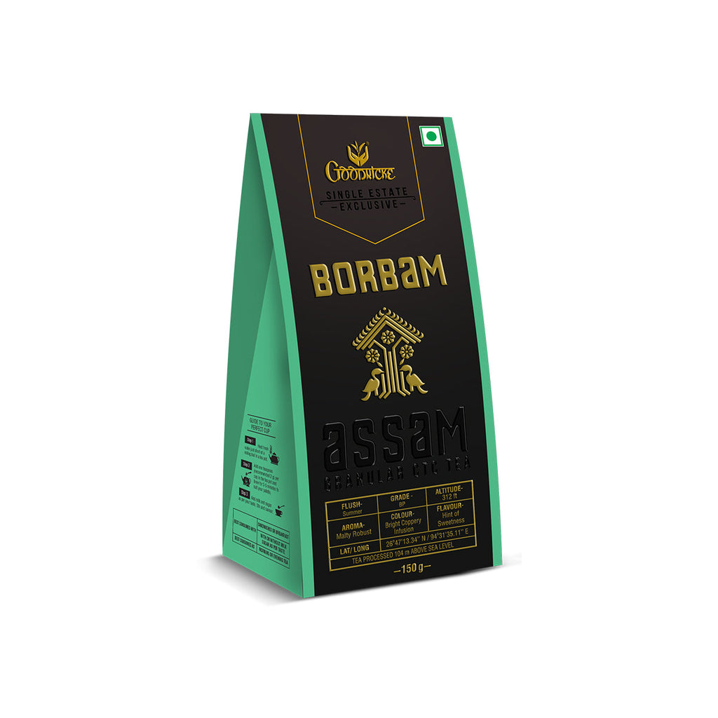 Borbam Single Estate Assam CTC Tea - 150gm (Pack of 3)